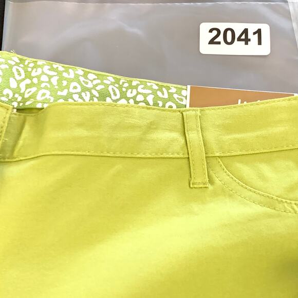 J M Collection Womens Pants Size 16 Lime Green Tummy Control Slim Leg Stretch - Picture 13 of 13